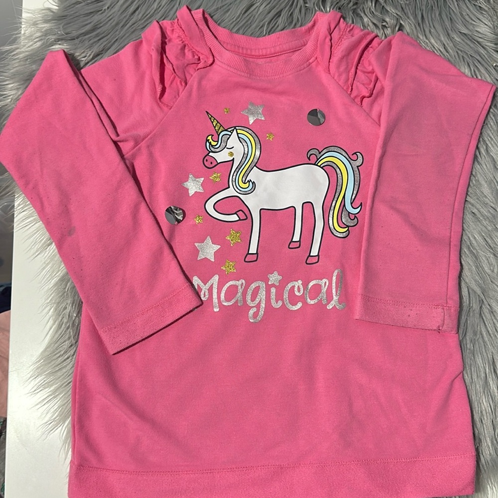 Garanimals Pink Long Sleeve Unicorn Tee